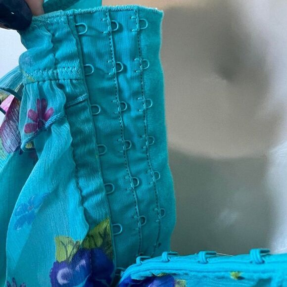 Victoria's Secret Sexy Little Things Floral Corset Sheer Top Size 36B - Picture 7 of 13